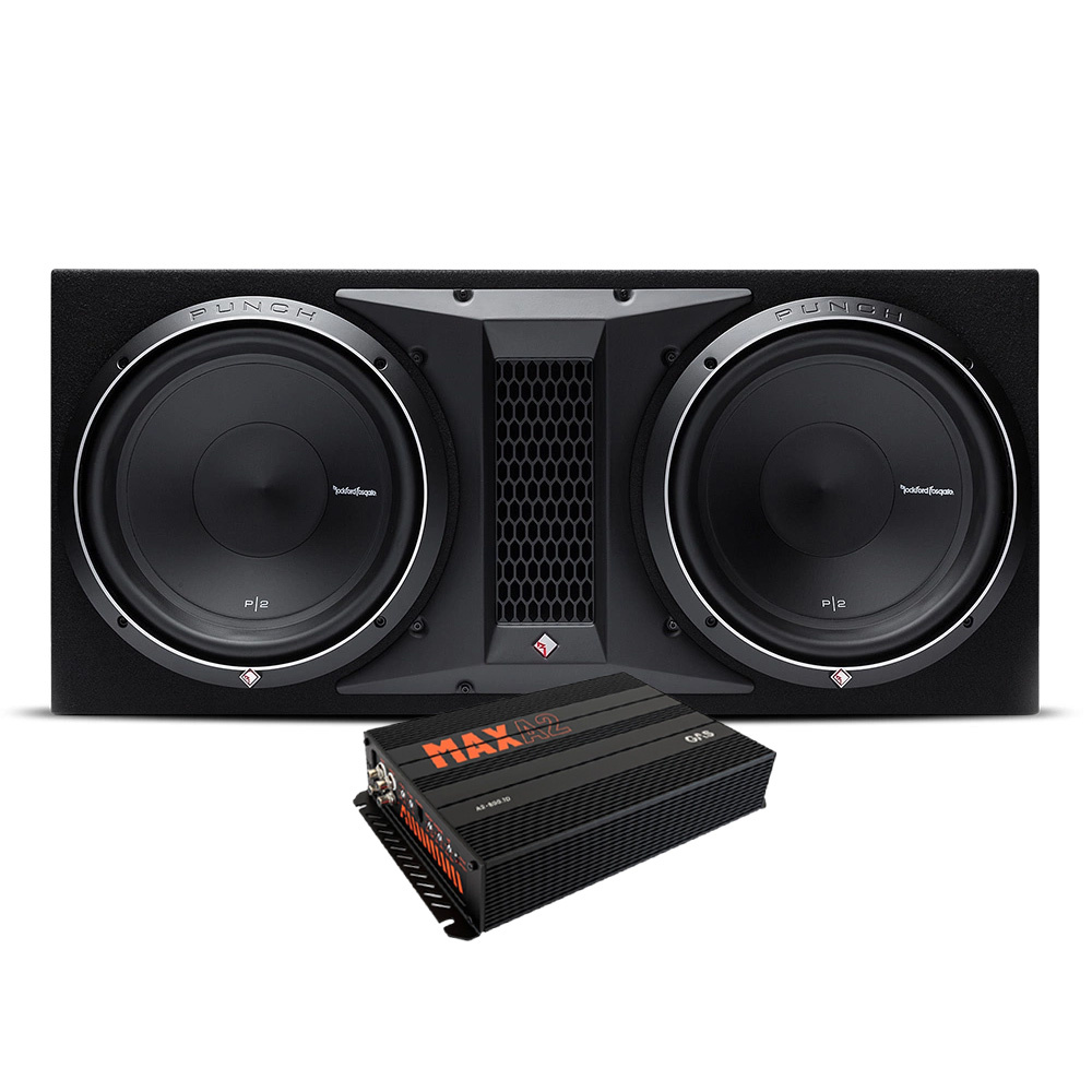 Rockford Fosgate P2-2X12 med MAX A2-800.1D