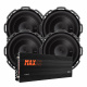 4-pak Rockford Fosgate P2D48 & GAS MAX A2-2500.1DL, baspakke 4-pak Rockford Fosgate P2D48 & GAS MAX A2-2500.1DL, baspakke