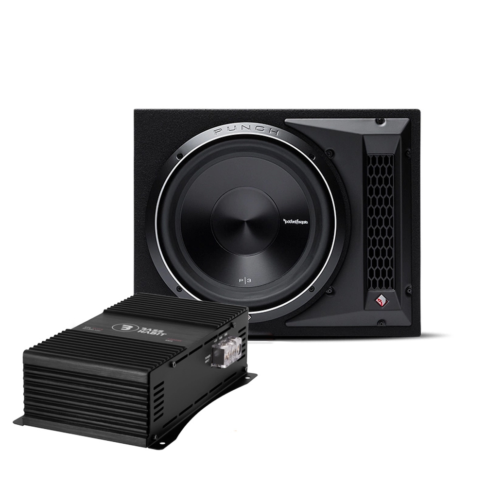 Rockford Fosgate P3 1x12 med Bass Habit SPL ELITE 1000.1DF