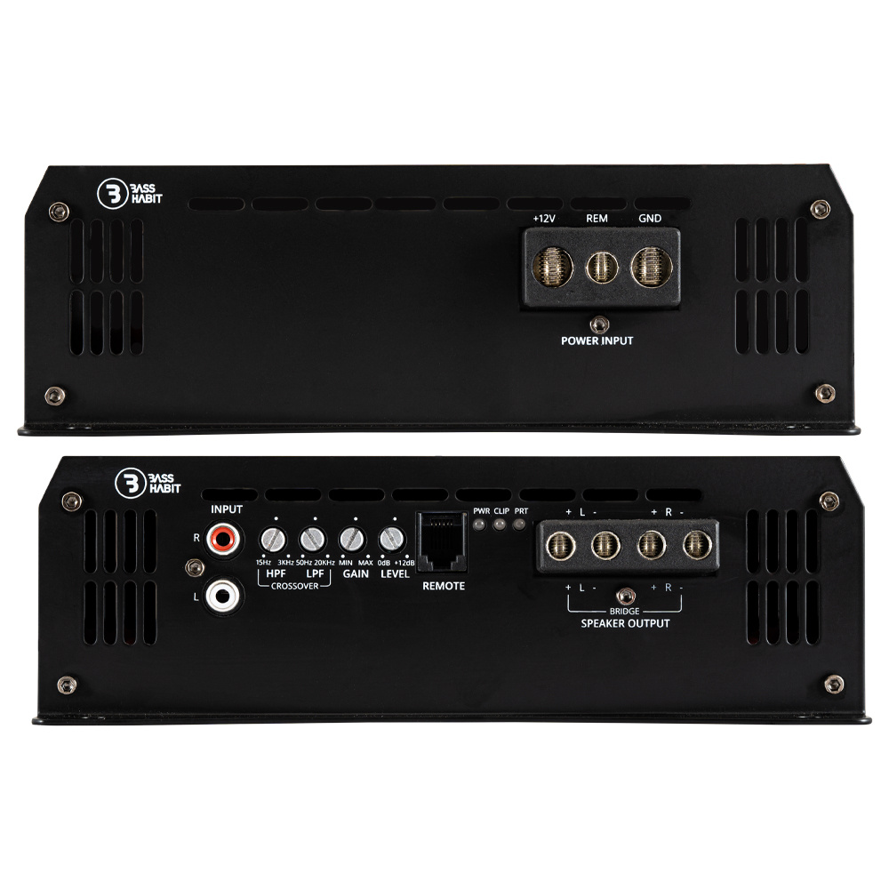 2-pack Rockford Fosgate P3D2-12 & Bass Habit SE550.2DF, baspakke