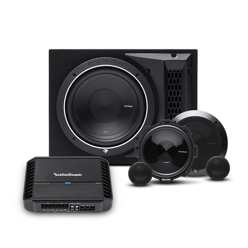 Rockford Fosgate P400X4 med 1x12 baslåda + Punch-kit