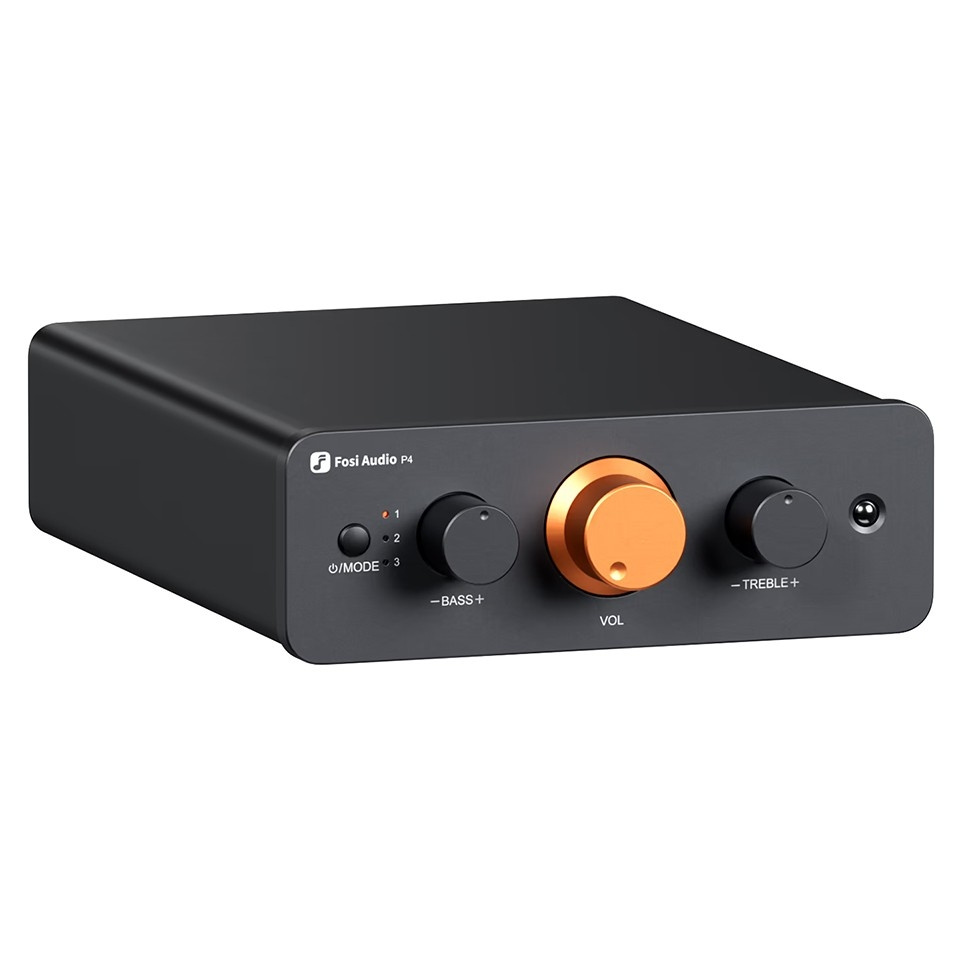 Fosi Audio P4 med dobbel V3 Mono, kompakt stereokombo