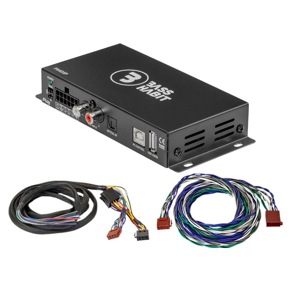 Bass Habit P84DSP, 8-kanals lydprocessor/DSP til biler med ISO/universal