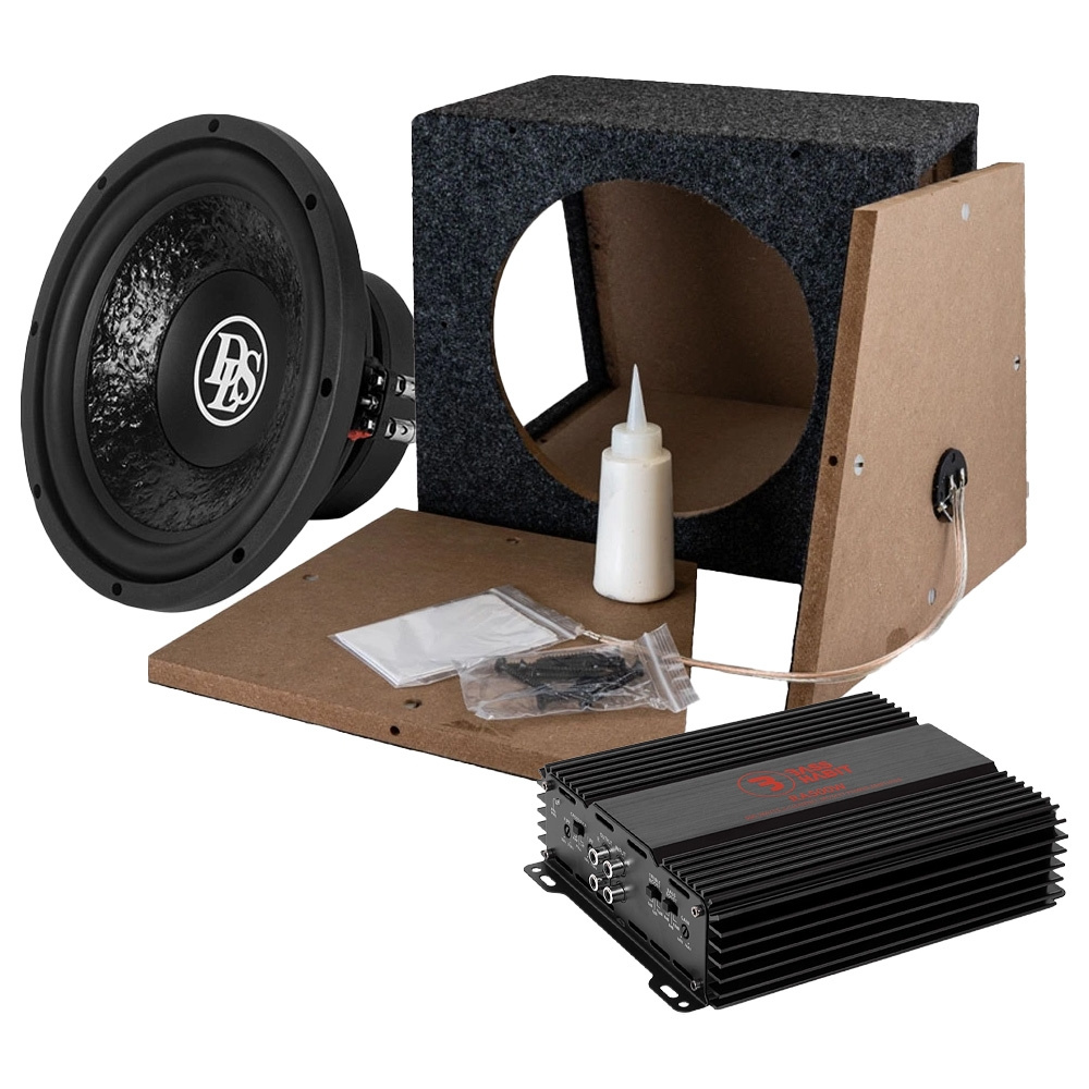 DLS PE10.D2 lukket basboks i byggesæt med forstærker