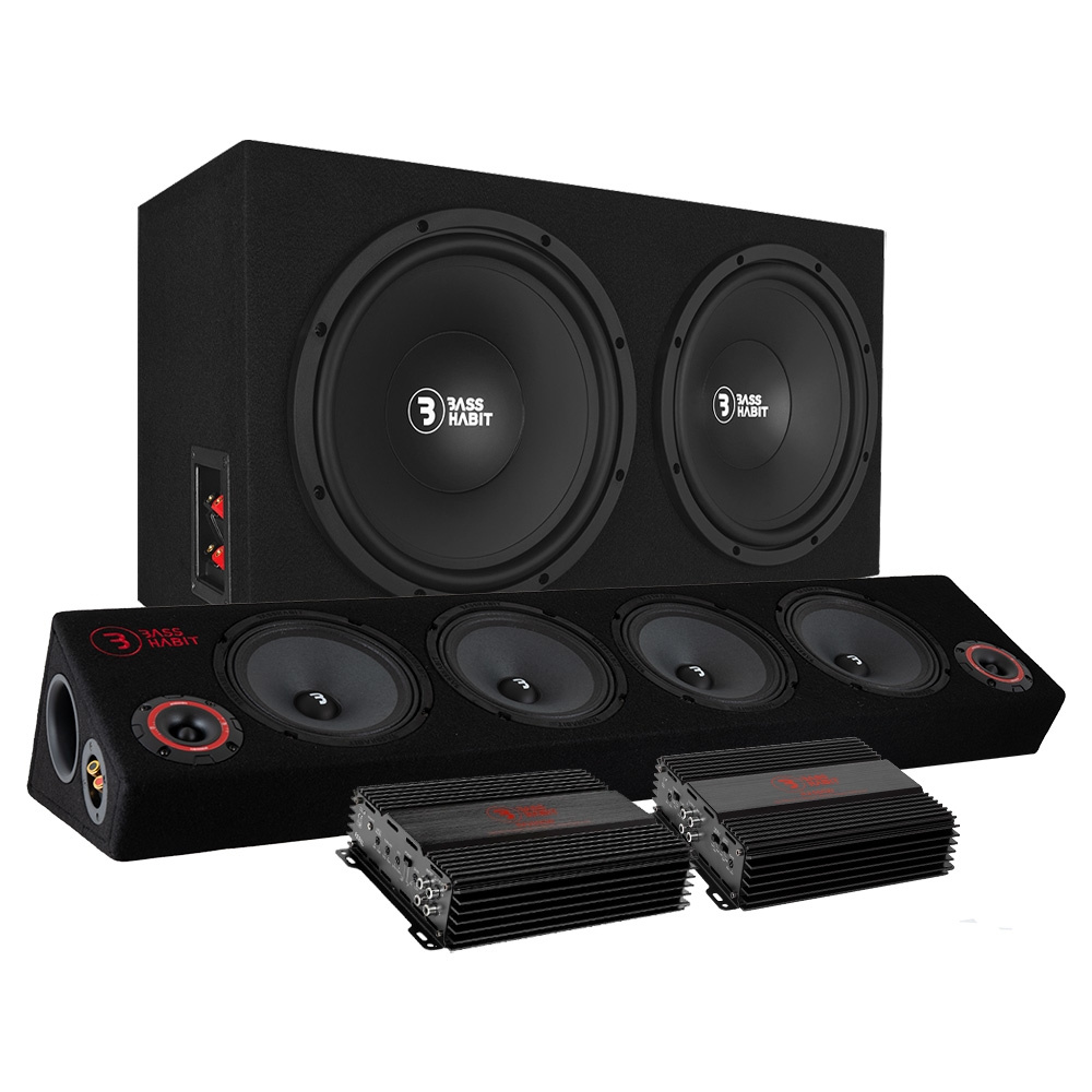 Bass Habit PL212 raggarpakke med SPL84 og forstærker