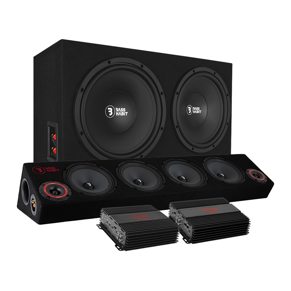 Bass Habit PL212 med SPL64 og forstærker, raggarpakke