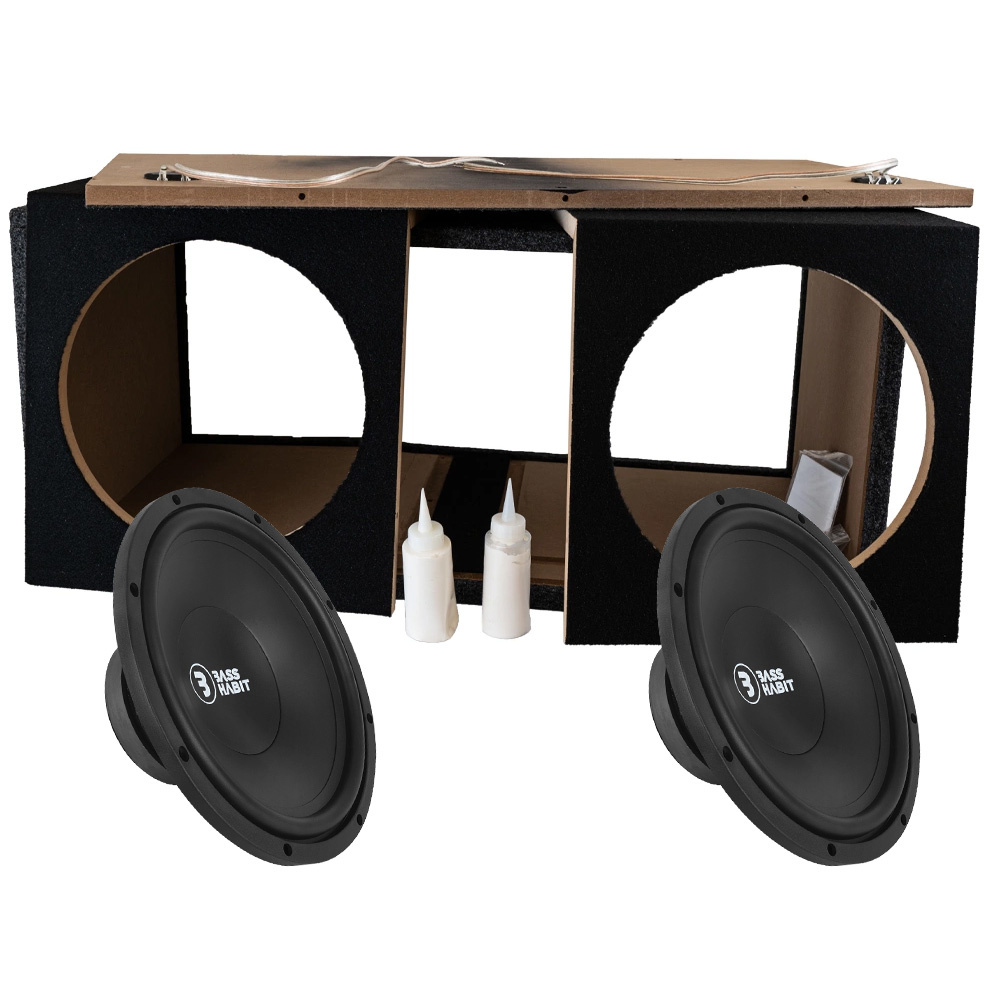 2-pak Bass Habit PL300 2x12 tommer kasse, i byggesæt