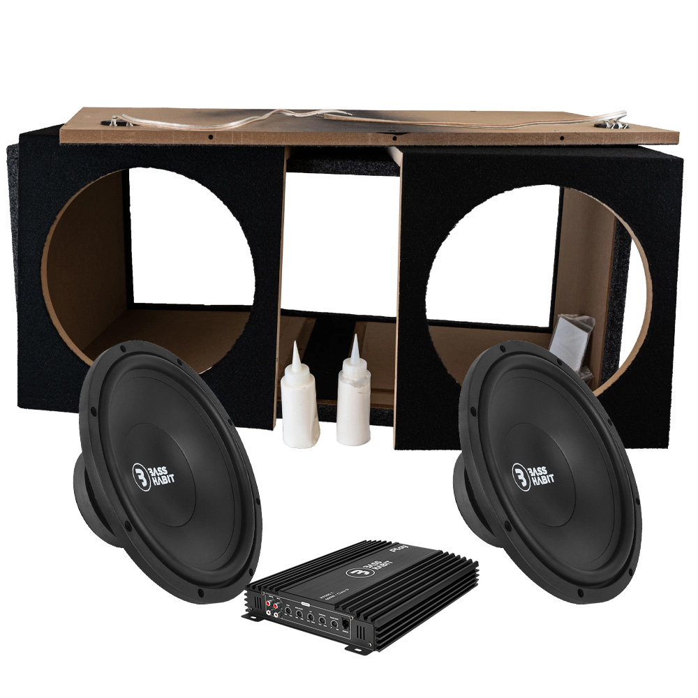 2-pak Bass Habit PL300 i kasse med PP 600.1 (gen. 2), bassæt i byggesæt