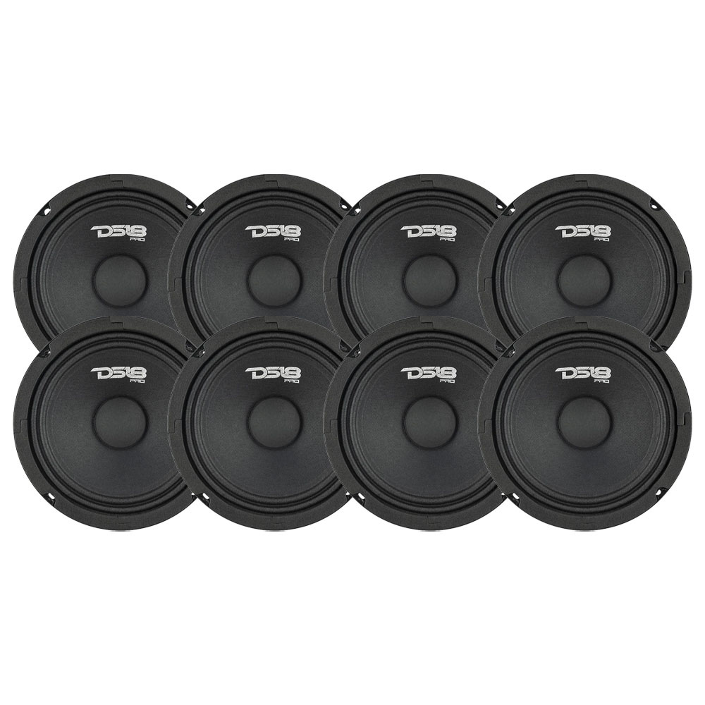 8-pak DS18 PRO-GM6.4, 6.5 tommer mellemtone