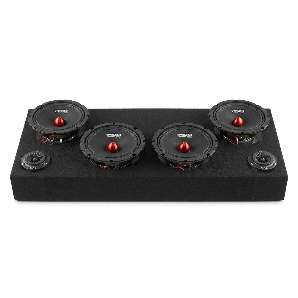 4 stk DS18 PRO-GM8B i raggarplanke med MAD PT2-254 horndiskanter