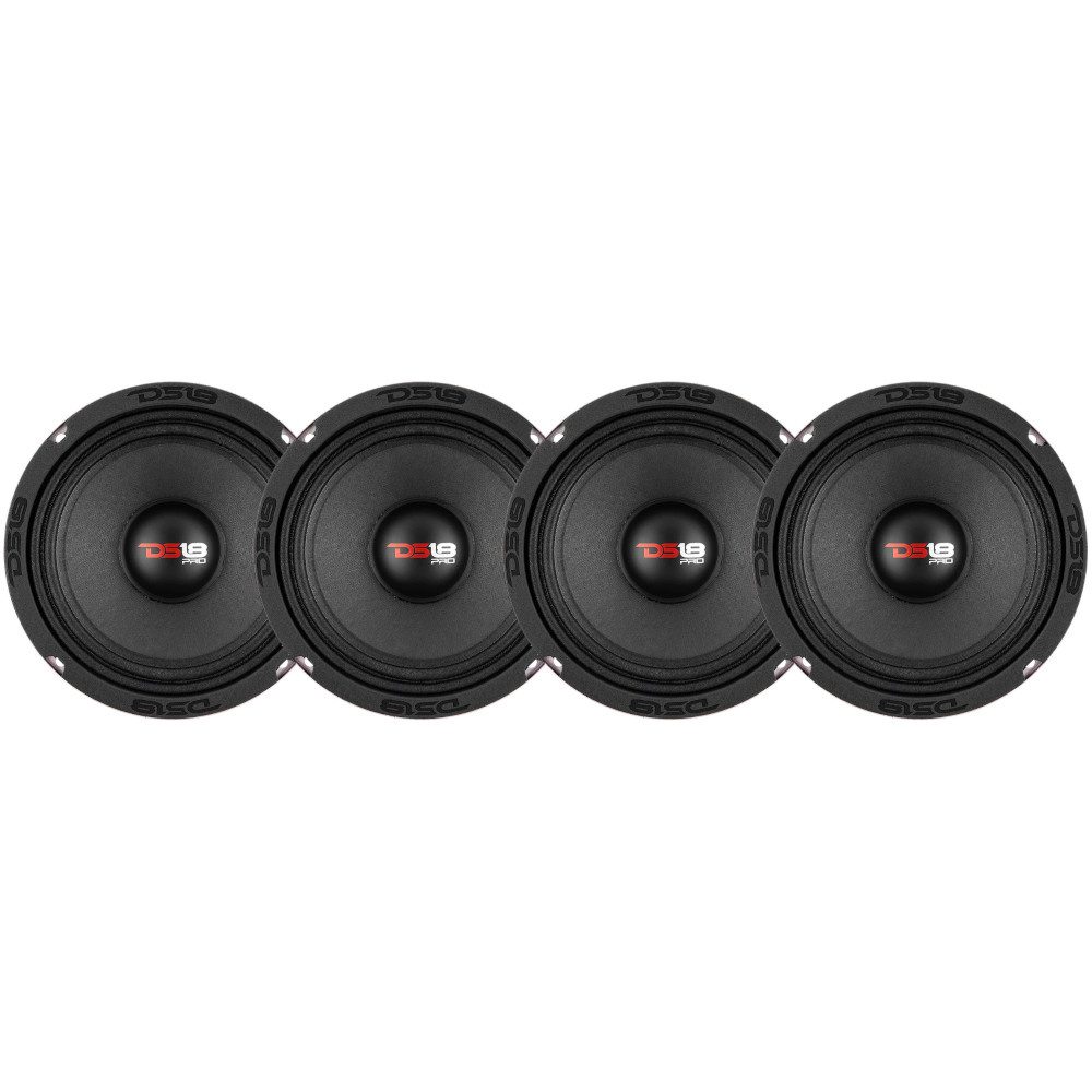 4-pack DS18 PRO-X6.4M, 6.5 tommers midbass
