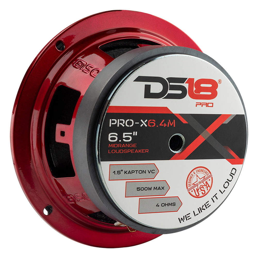 4-pack DS18 PRO-X6.4M, 6.5 tommers midbass