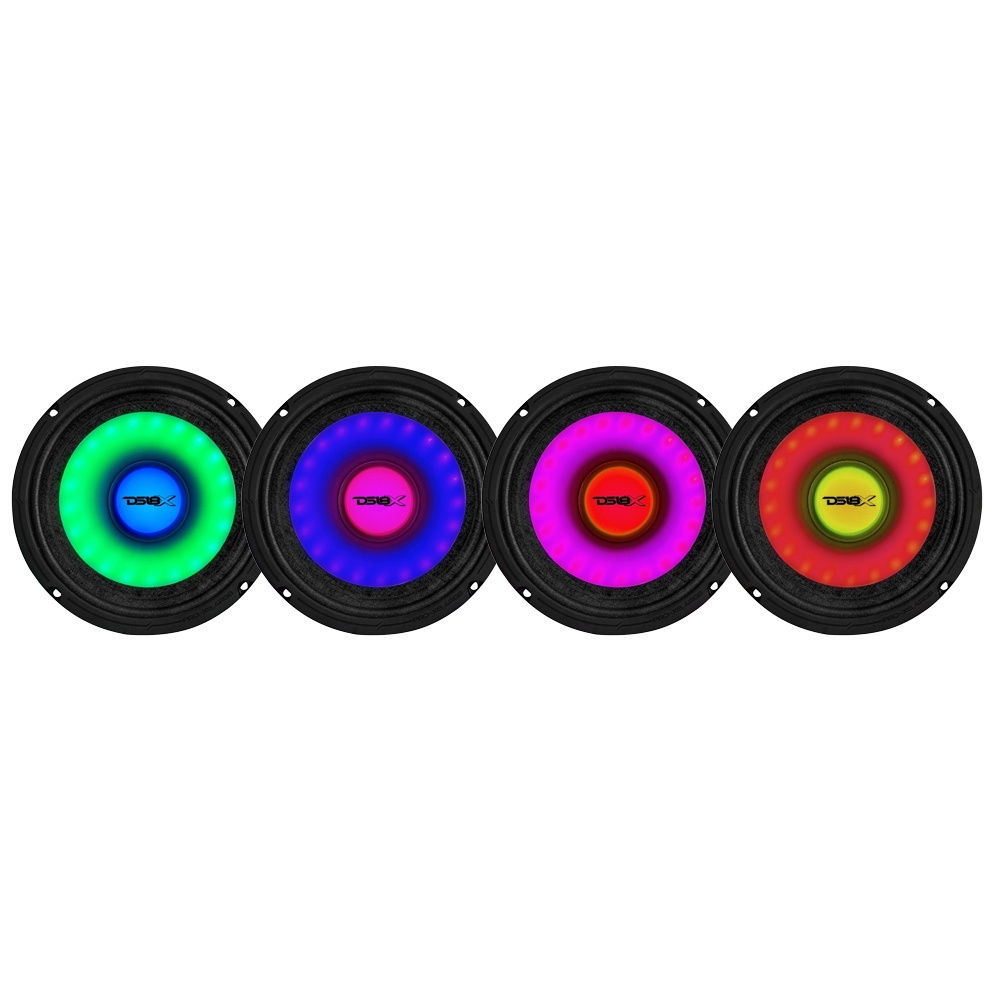 4-pack DS18 PRO-X6.4RGB, 6,5 tommer RGB LED-mellemtonebas