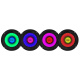 4-pack DS18 PRO-X6.4RGB, 6,5 tommer RGB LED-mellemtonebas 4-pack DS18 PRO-X6.4RGB, 6,5 tommer RGB LED-mellemtonebas
