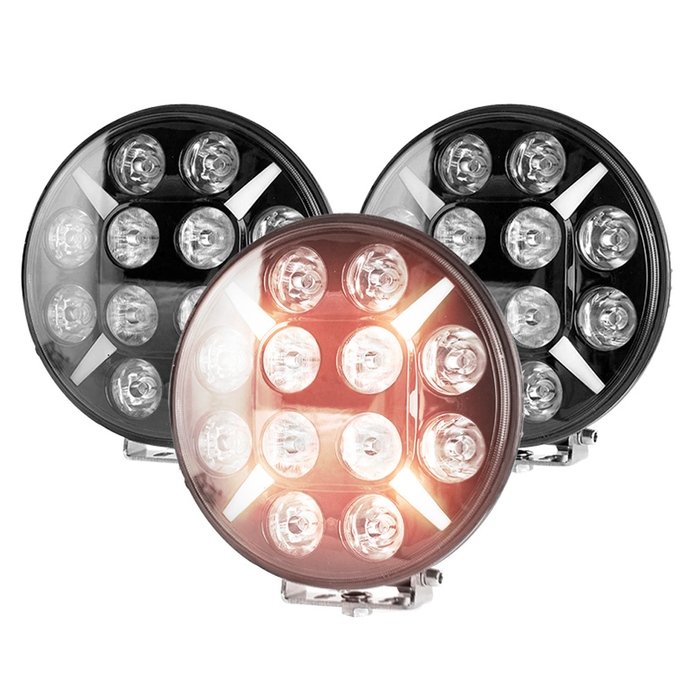 3-pak NIZLED R120DRL, 9 tommer / 22 cm ekstralys med DRL, 120W