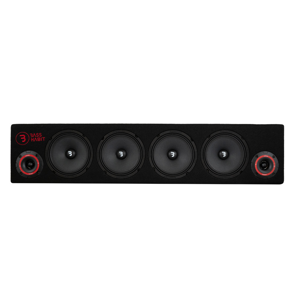 Rockford Fosgate R2-2X12 baspakke & Play SPL64 raggarplanka med sluttræd.