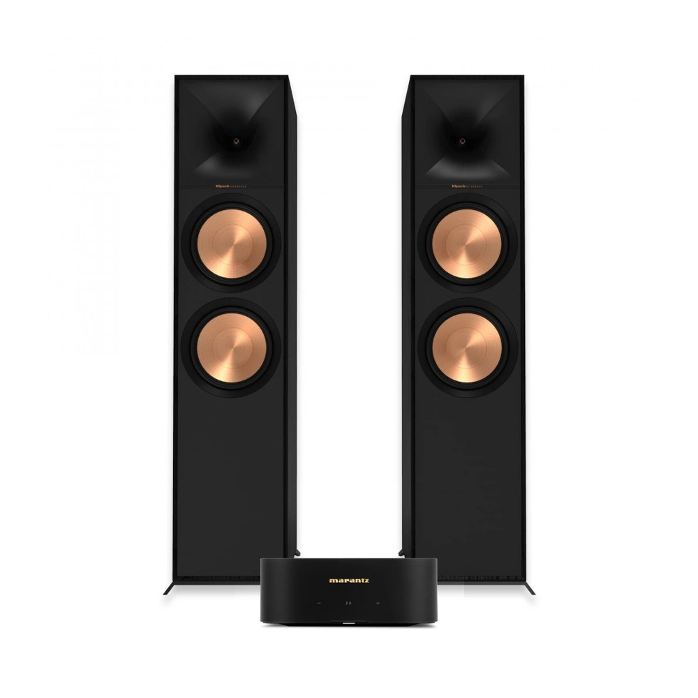 Marantz Model M1 & Klipsch R-800F 2.0 stereopaket, svart