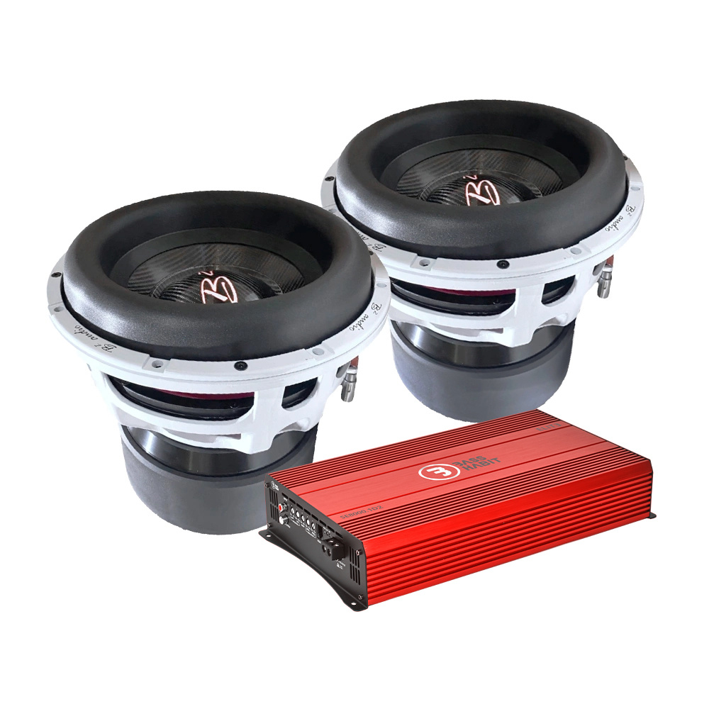 2-pack B² Audio RAGE XL 12D2 V2 med Bass Habit SE8000.1D2, baspaket
