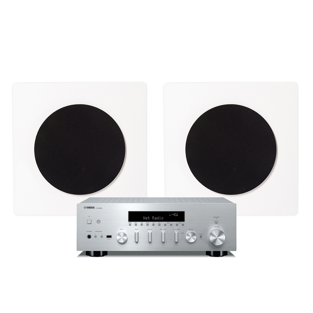 Yamaha R-N600A & DLS Flatbox D-One, stereopakke