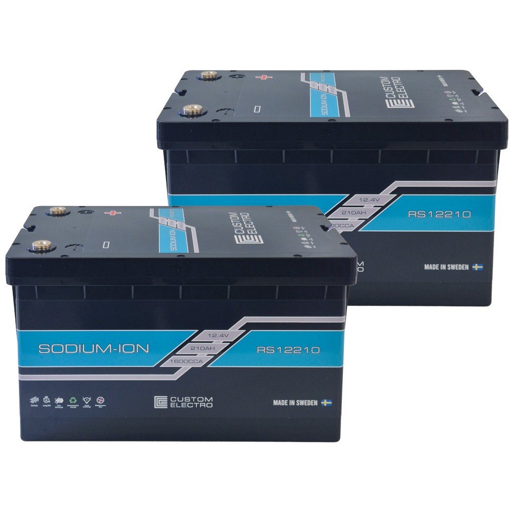 Batteripakke, 2-pak CustomElectro RS 12-210 Sodium-Ion
