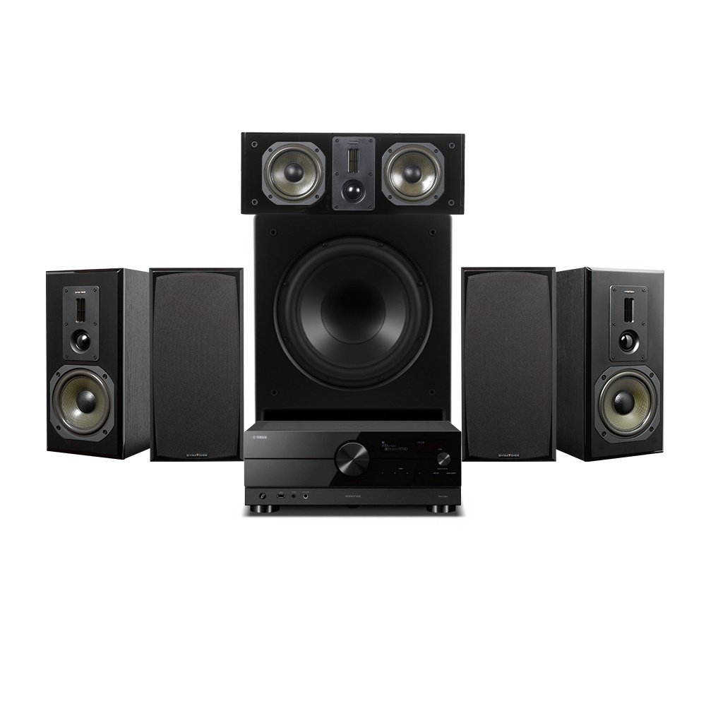 Yamaha Aventage RX-A2A & Dynavoice Definition DM-6 5.1 hemmabiopaket, svart