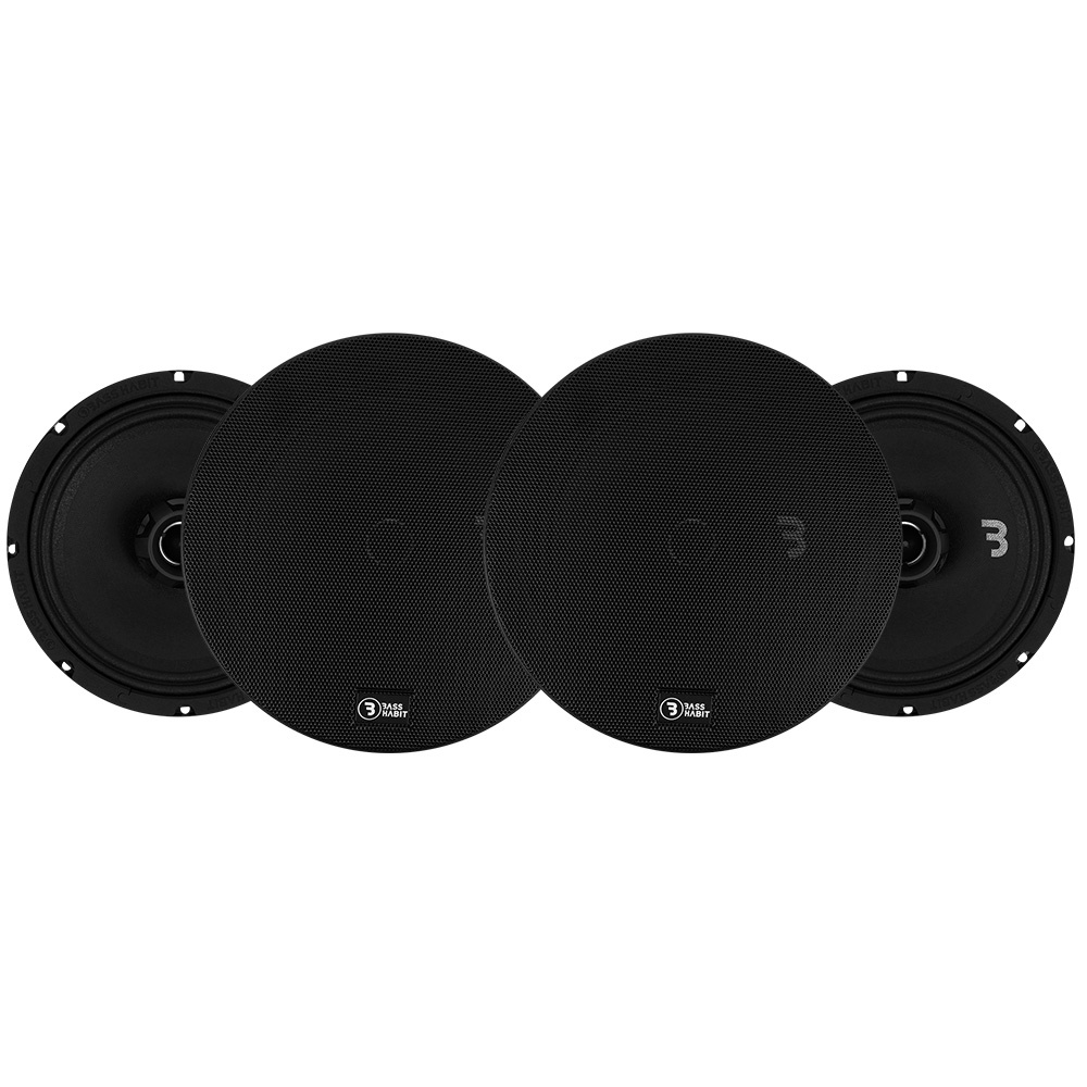 4-pak Bass Habit SPL Elite SE200CX, 8 tommer koaksialhøjttaler