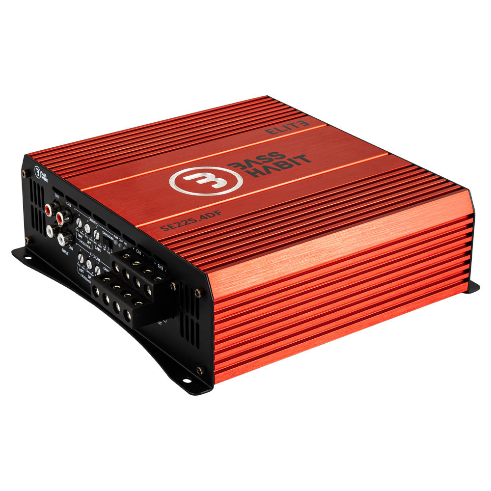 Bass Habit SPL Elite SE200CX & SE225.4DF, SPL hatthyllepakke med forstærker