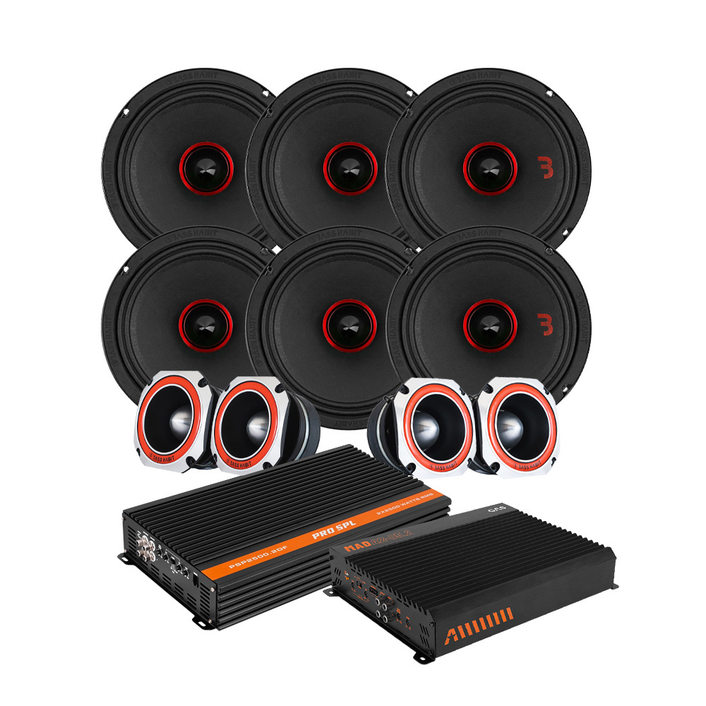 6-pack Bass Habit SE2200M med 4-pack SE45T SPL-paket med steg, large