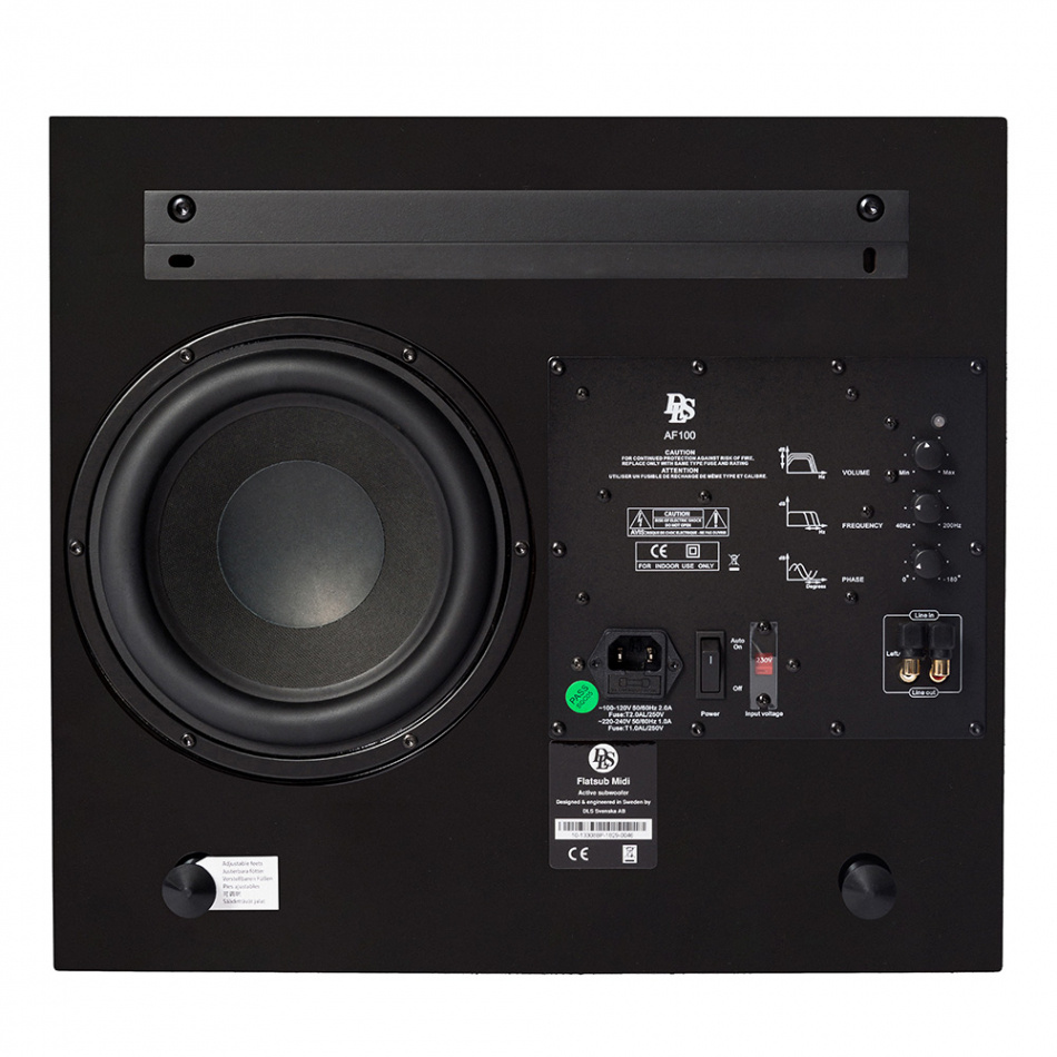 Yamaha SR-B20 & DLS Flatsub Midi 2.1 lydbarpakke, sort