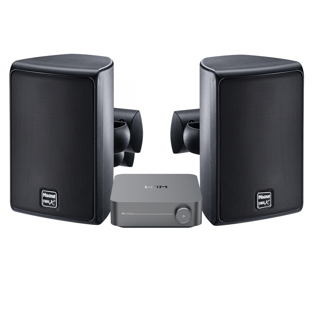WiiM Amp & Magnat Symbol X-160 Udendørshøjttalere Sorte