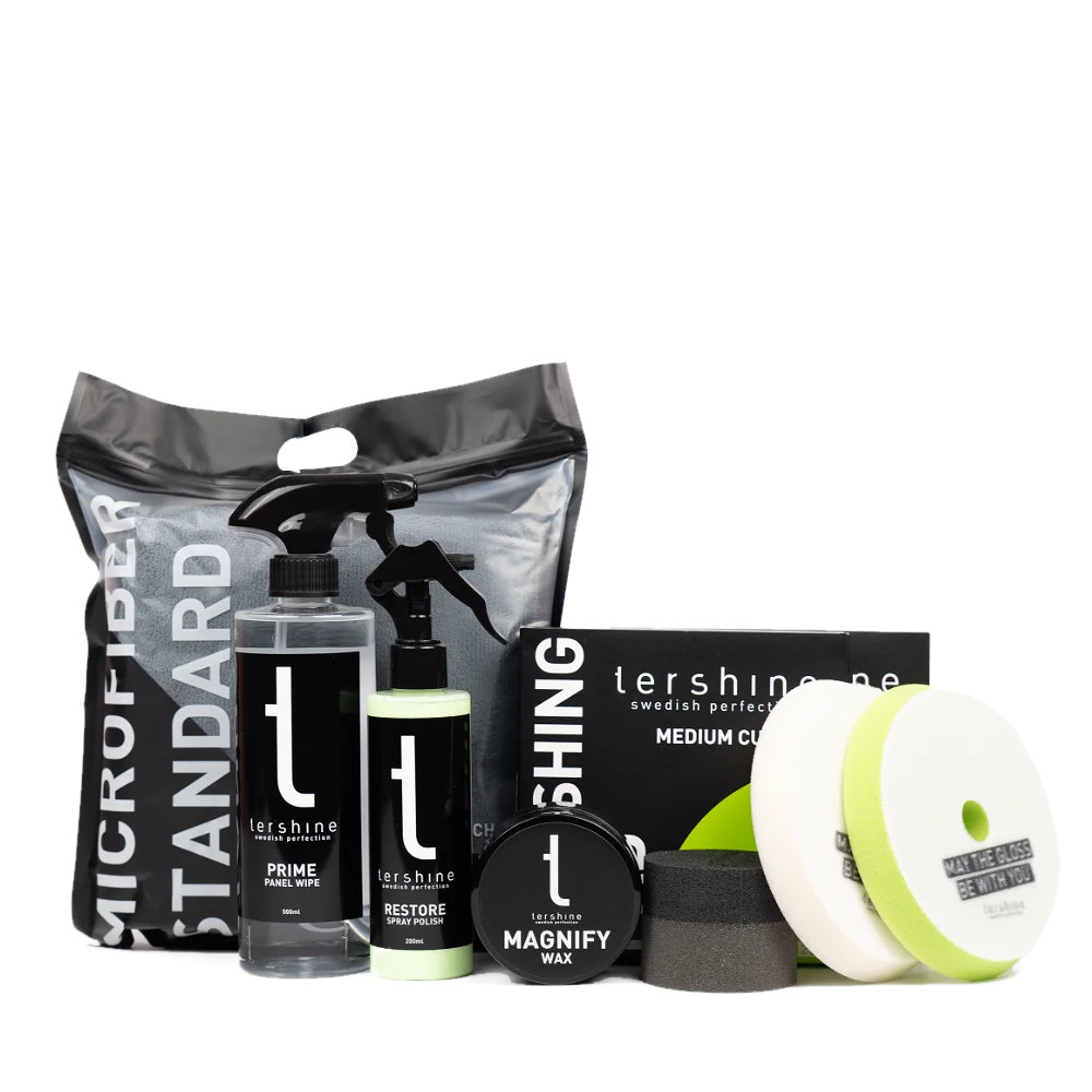 Tershine Lakbeskyttelsespakke, Polering & voks