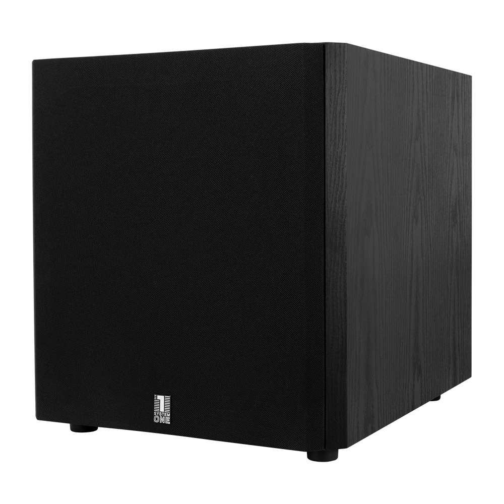 System One W120 aktiv subwoofer, sort + subwooferkabel
