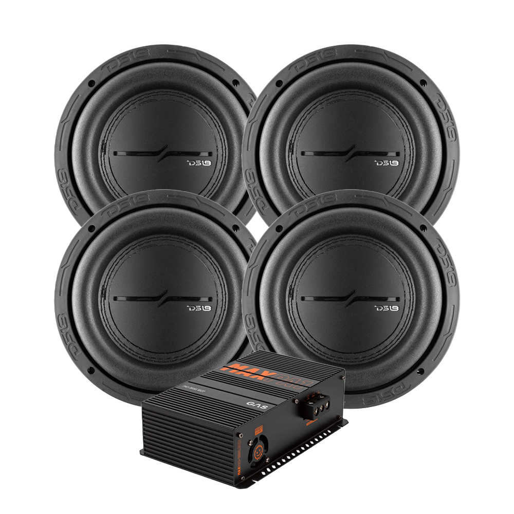 4-pack DS18 ZXI6.4D & GAS MAX PA1-1500.1DZ2, baspakke